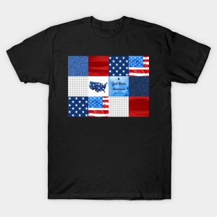 God Bless America Patchwork T-Shirt
